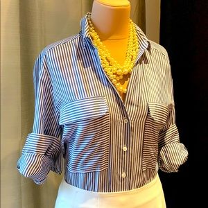 Zara Woman pin striped blouse.